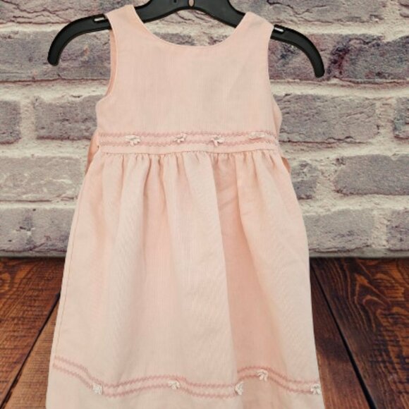 LA PRINCESS VINTAGE 1990'S GIRL PINK SLEEVELESS SUMMER DRESS - SIZE 5 - Picture 1 of 6